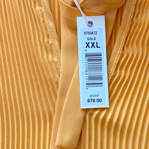 NWT Max Studio Pin Pleat Sleeveless Blouse XXL - Picture 7 of 9